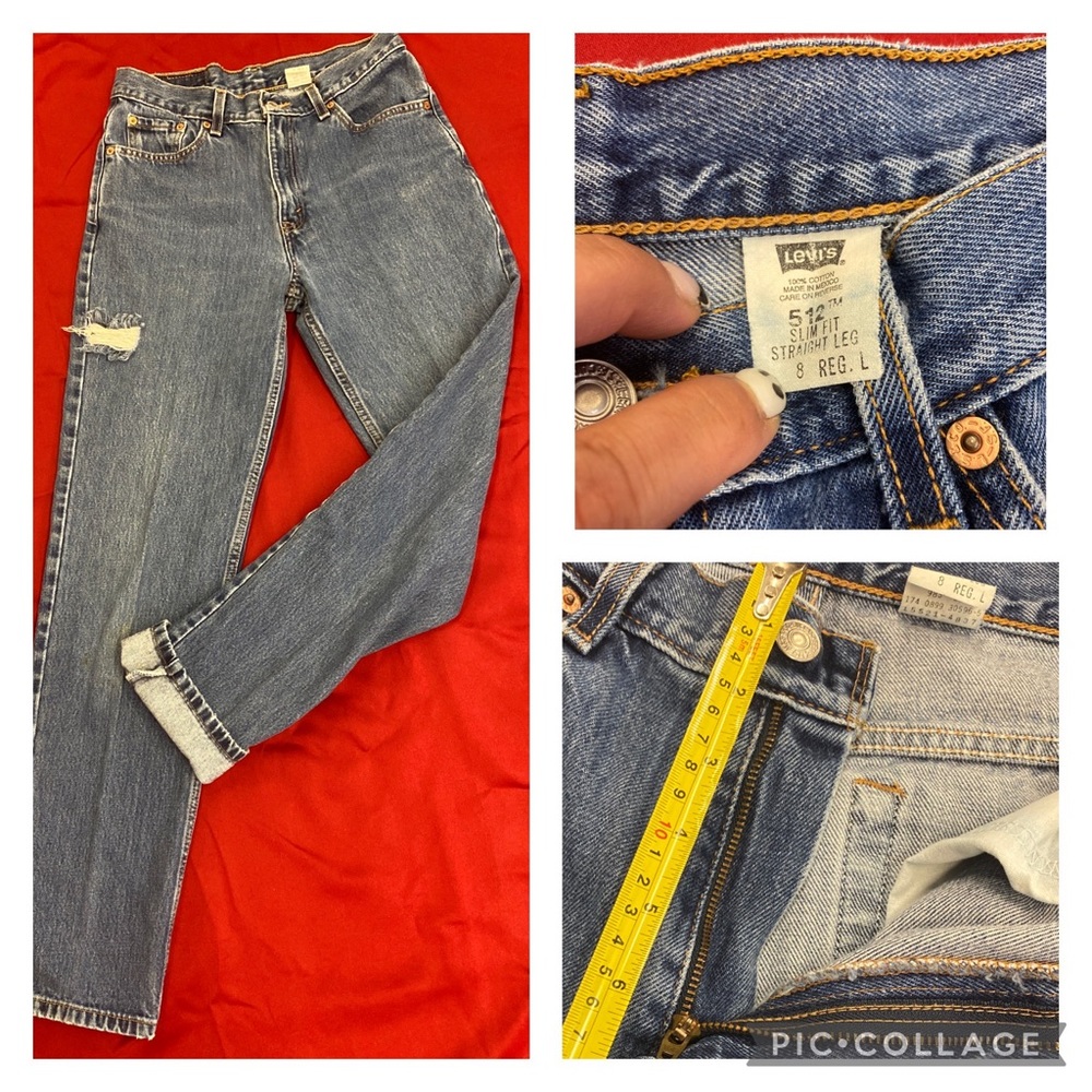 Vintage Levi’s 512 distressed 28x31 made in the USA